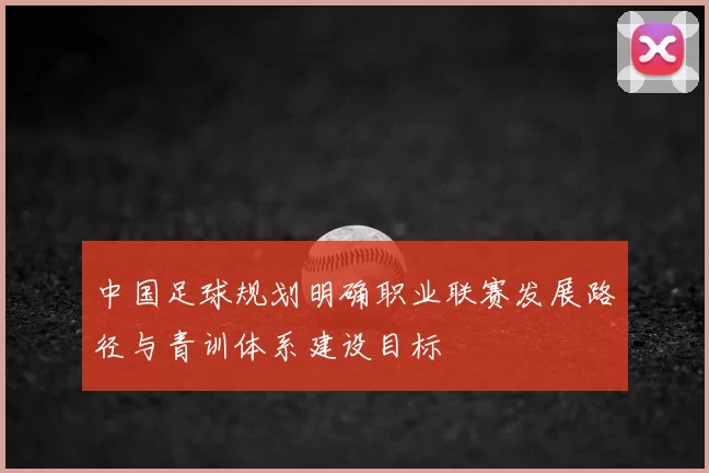 中国足球规划明确职业联赛发展路径与青训体系建设目标